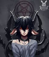 Image result for Black and White Anime Demon Faces