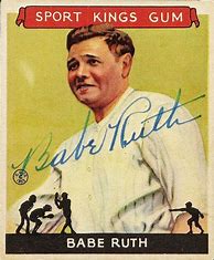 Image result for Vintage Babe Ruth Baseball Cards