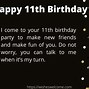 Image result for 11th Birthday Wishes