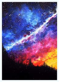 Image result for Galaxy Background Painting