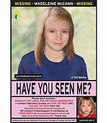 Image result for Madeleine McCann Missing Poster