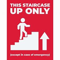 Image result for Stairs Going Up Sign