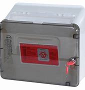 Image result for Wall Mount Enclosure with Lock and Key for 5 Quart Sharps Container
