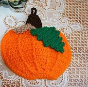 Image result for Crocheted Pumpkin Towel Holders
