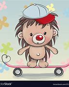 Image result for Cute Baby Hedgehog On Skateboard