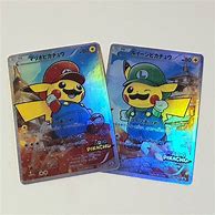 Image result for Mario Pikachu Pokemon Card