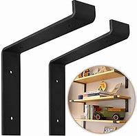 Image result for Heavy Duty Shelf Brackets Black Modern