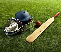 Image result for Cricket Bat and Ball Blue Background