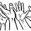 Image result for Reaching Hand Clip Art Black and White