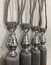 Image result for Silver Curtain Tie Backs