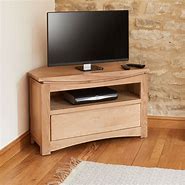 Image result for Modern Oak Corner TV Stand