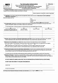Image result for IRS Authorization 8821