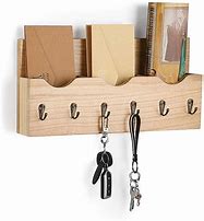 Image result for Wall Mounted Wood Mail Organizer