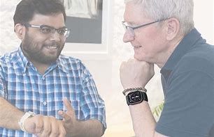 Image result for Tim Cook with Apple Watch and Braclet