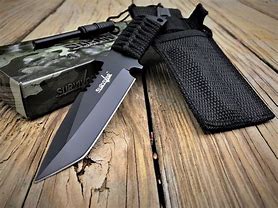 Image result for tactical survival knives with fire starters