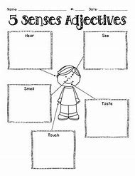 Image result for 5 Senses Adjectives Anchor Chart