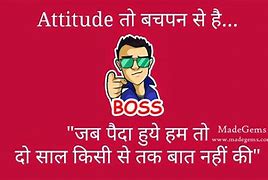 Image result for Funny Attitude Quotes in Hindi