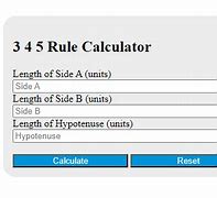 Image result for 3 4 5 Rule Calculator