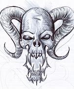 Image result for Devil Skulls Drawing in Pencil