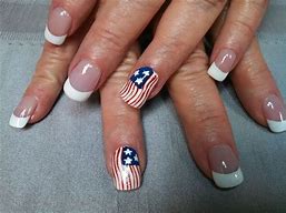 Image result for American Flag Acrylic Nails