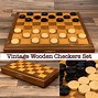 Image result for Wooden Checkers Game