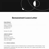 Image result for Bereavement Leave Letter
