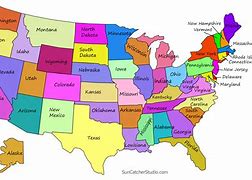 Image result for USA State Map Color
