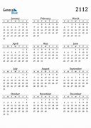 Image result for 2112 Calendar