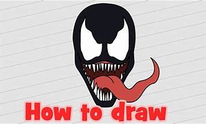 Image result for How to Draw Venom Face Easy