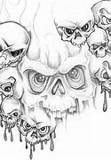 Image result for Skull Tattoo Flash Outlines