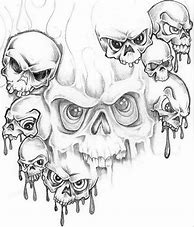 Image result for Wicked and Evil Skull Tattoo Stencils