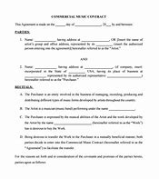 Image result for Free Music Contract Template