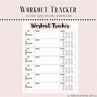 Image result for Monthly Workout Tracker Printable