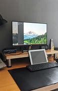 Image result for Laptop Monitor Desk Setup