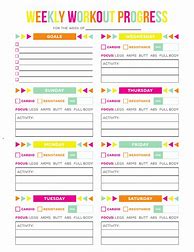 Image result for Weekly Fitness Tracker Printable
