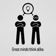 Image result for Great Minds Think Alike Emoji