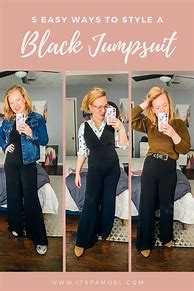 Image result for How to Wear a Black Jumpsuit