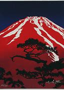 Image result for Red Mt. Fuji Painting