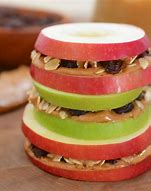 Image result for Peanut Butter and Rainsns in Apple Core