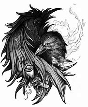 Image result for Raven Tattoo Drawings