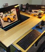 Image result for Cool Computer Desk with Recessed Monitor