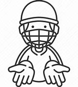 Image result for Cricket Wicketkeeper Outline