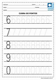 Image result for Caligrafia Dos Numeros De 1 a 10