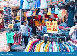 Image result for Crowded Clothes Shopping India