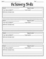 Image result for Dictionary Skills Worksheet 4th Grade