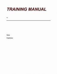 Image result for Training Manual Template