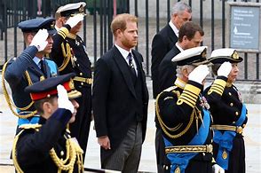 Image result for Prince Harry Uniform Queen Funeral