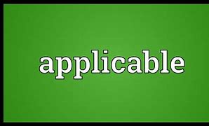 Image result for aplicable