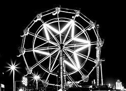 Image result for White Ferris Wheel Black Background
