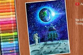 Image result for Poster Using Oil Pastel Moon